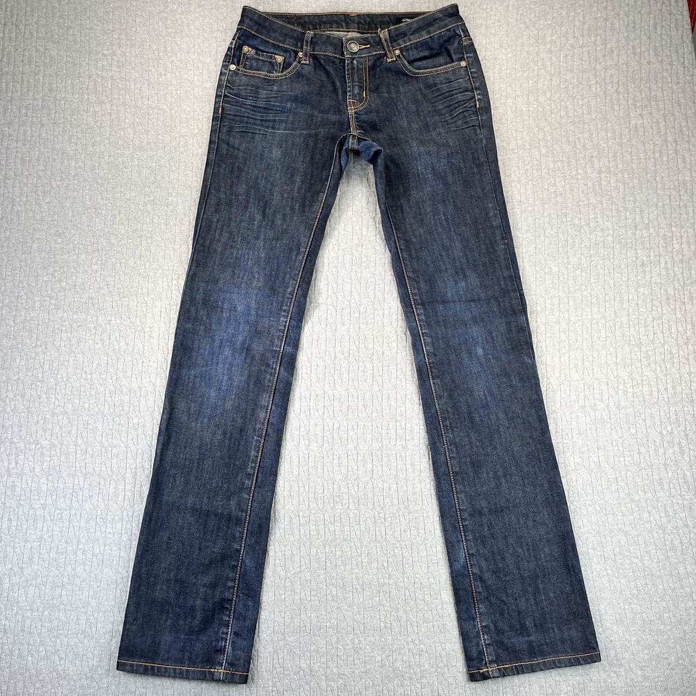 Silvian Heach Women (42/29X33) low rise Slim fit straight leg‎ blue jeans pants - Picture 2 of 12